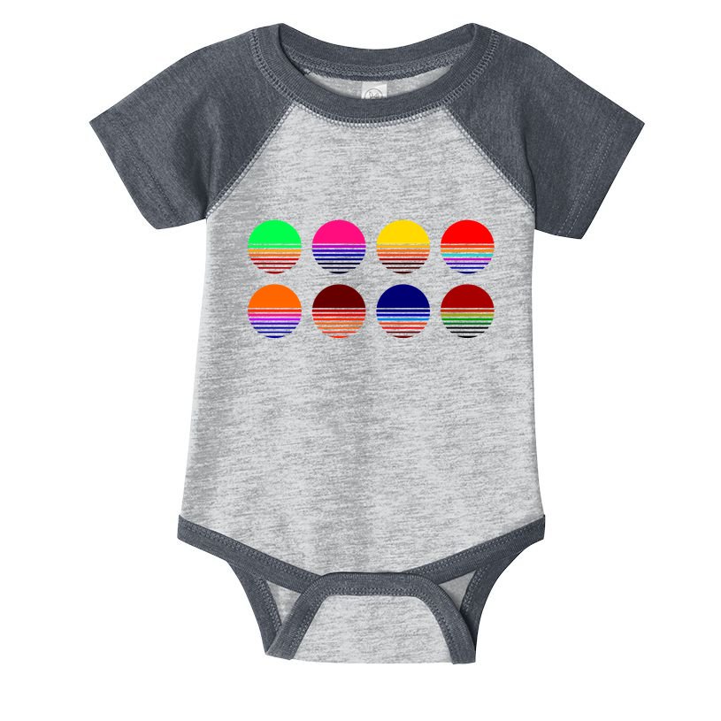 Retro Sunsets Infant Baby Jersey Bodysuit