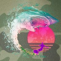 Retro Surfer Shark Wave Legacy Tie Dye Trucker Hat