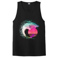 Retro Surfer Shark Wave PosiCharge Competitor Tank