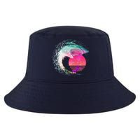 Retro Surfer Shark Wave Cool Comfort Performance Bucket Hat