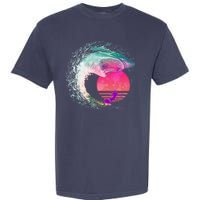 Retro Surfer Shark Wave Garment-Dyed Heavyweight T-Shirt