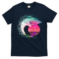 Retro Surfer Shark Wave T-Shirt