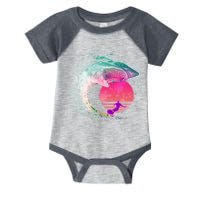 Retro Surfer Shark Wave Infant Baby Jersey Bodysuit