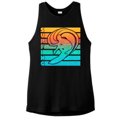 Retro Surfing Ladies PosiCharge Tri-Blend Wicking Tank