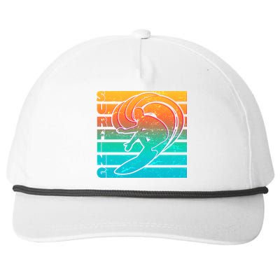 Retro Surfing Snapback Five-Panel Rope Hat