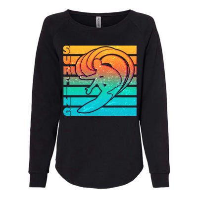 Retro Surfing Womens California Wash Sweatshirt