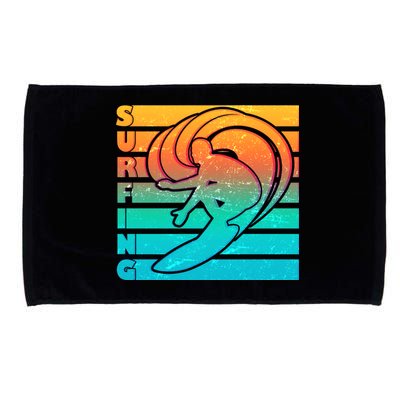 Retro Surfing Microfiber Hand Towel