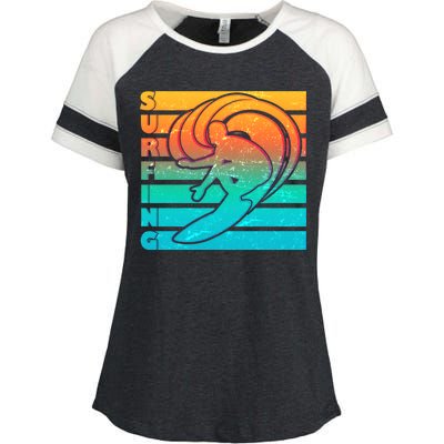 Retro Surfing Enza Ladies Jersey Colorblock Tee