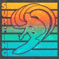 Retro Surfing Vector Backpack