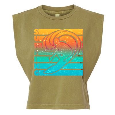 Retro Surfing Garment-Dyed Women's Muscle Tee