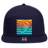 Retro Surfing 7 Panel Mesh Trucker Snapback Hat