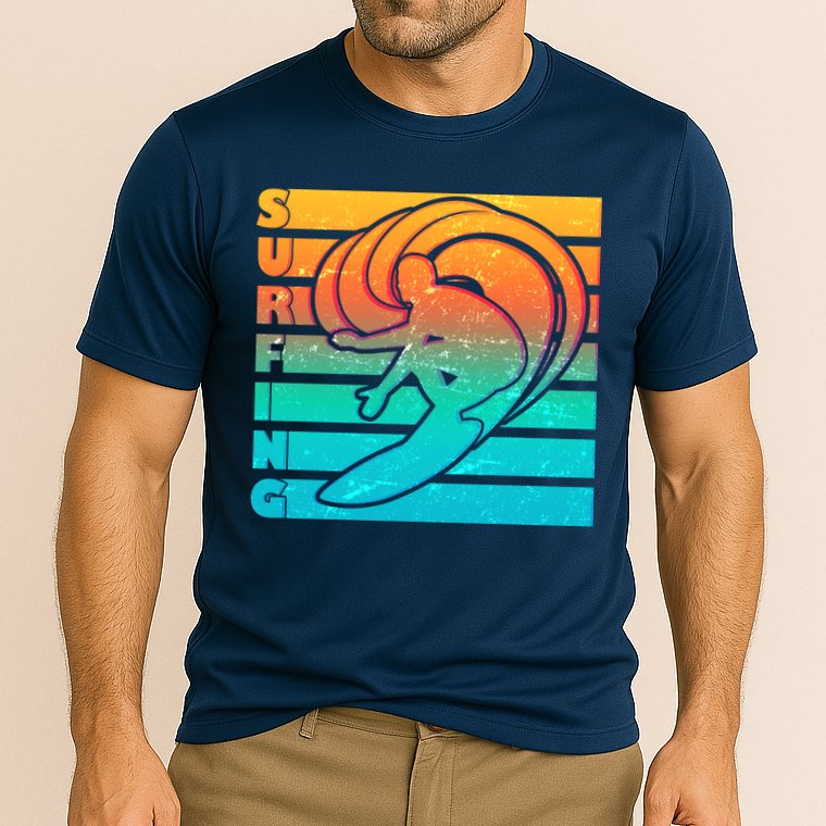 Retro Surfing Performance Shirt