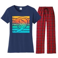 Retro Surfing Women's Flannel Pajama Set