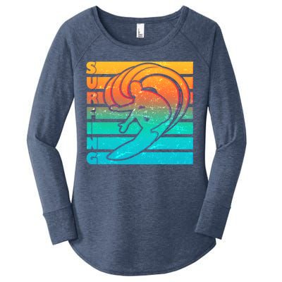 Retro Surfing Women's Perfect Tri Tunic Long Sleeve Shirt