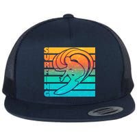 Retro Surfing Flat Bill Trucker Hat