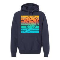 Retro Surfing Premium Hoodie