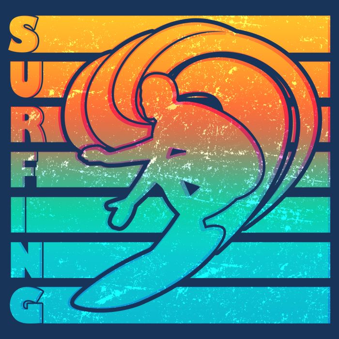 Retro Surfing 16 in Basic Backpack