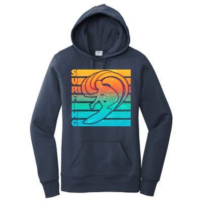 Retro Surfing Women's Pullover Hoodie