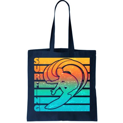 Retro Surfing Tote Bag