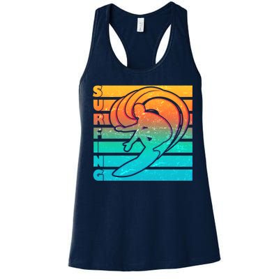 Retro Surfing Women's Racerback Tank