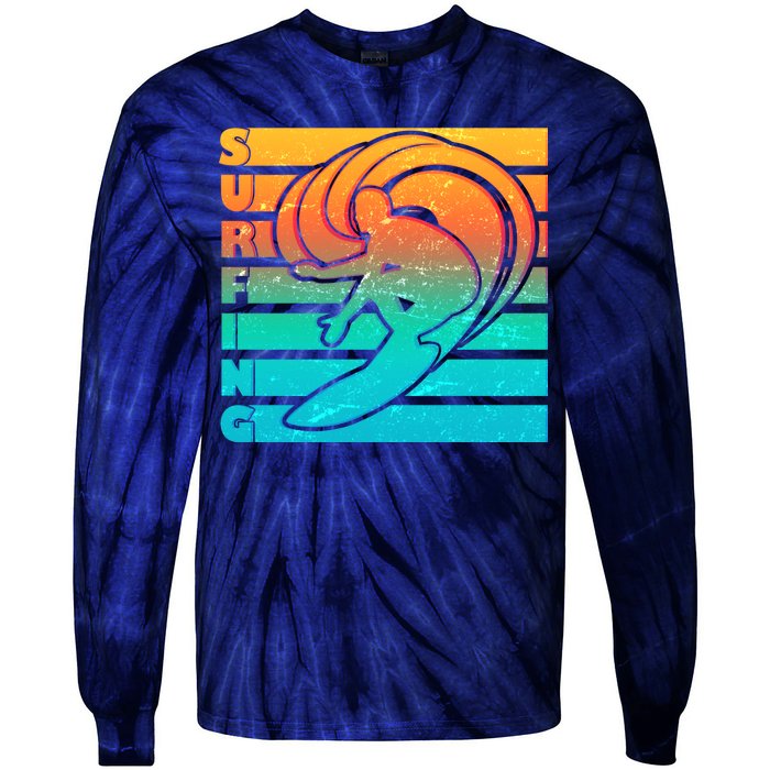 Retro Surfing Tie-Dye Long Sleeve Shirt