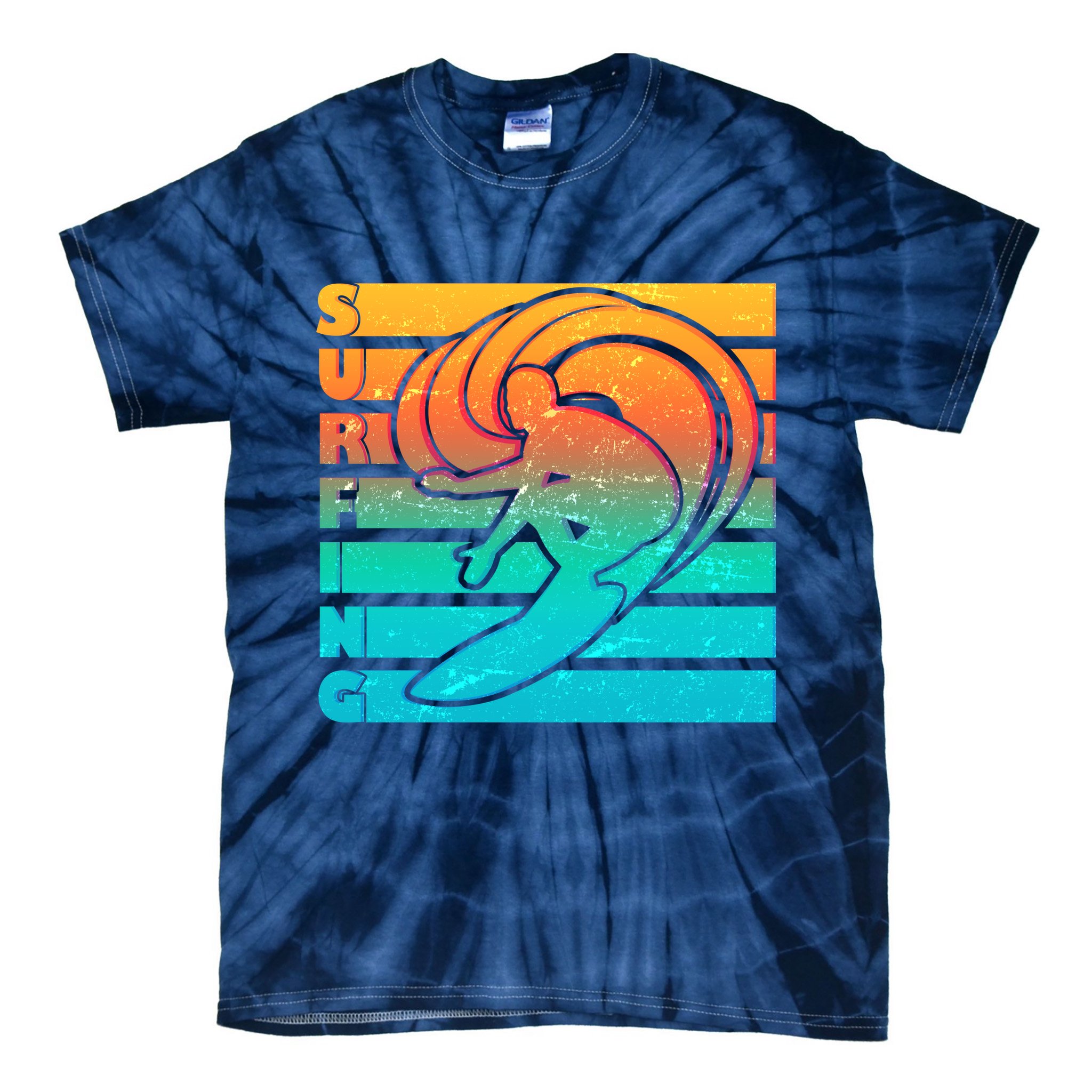 Retro Surfing Tie-Dye T-Shirt