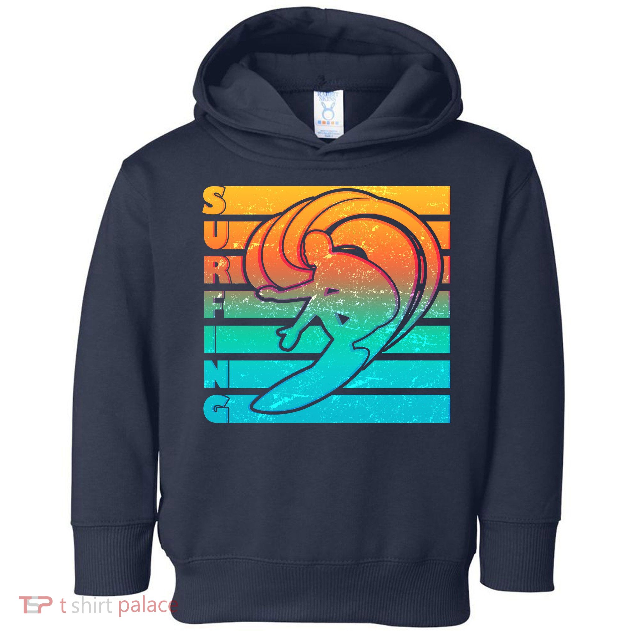 Retro Surfing Toddler Hoodie