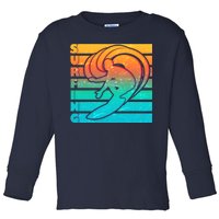 Retro Surfing Toddler Long Sleeve Shirt