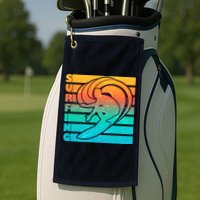 Retro Surfing Golf Towel
