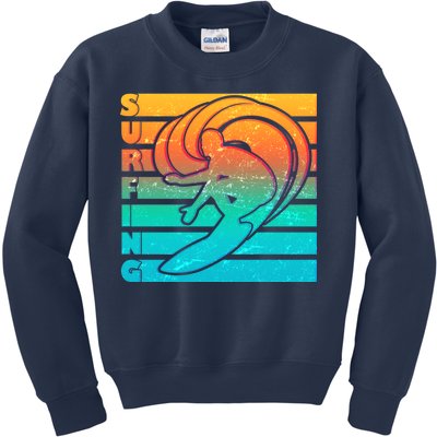 Retro Surfing Kids Sweatshirt