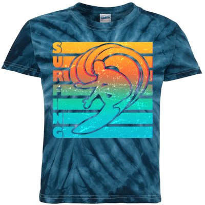 Retro Surfing Kids Tie-Dye T-Shirt