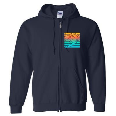 Retro Surfing Full Zip Hoodie