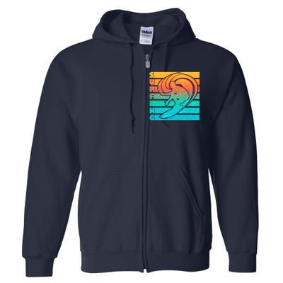 Retro Surfing Full Zip Hoodie