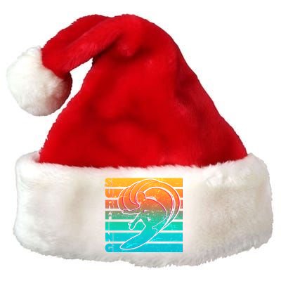 Retro Surfing Premium Christmas Santa Hat