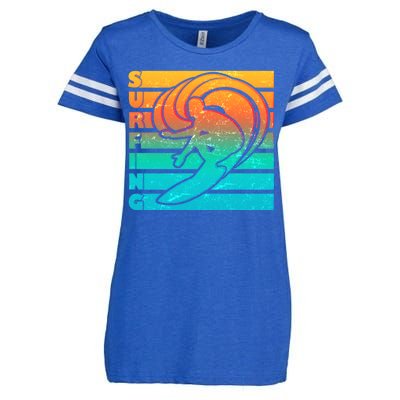 Retro Surfing Enza Ladies Jersey Football T-Shirt