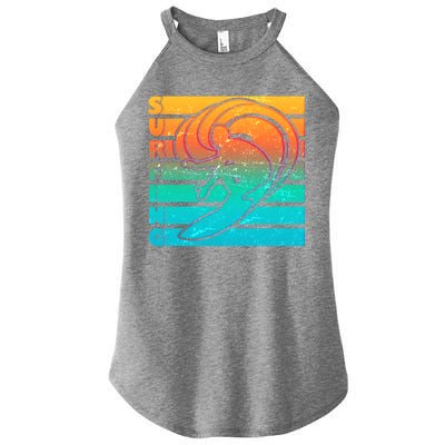 Retro Surfing Women's Perfect Tri Rocker Tank