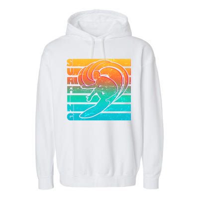 Retro Surfing Garment-Dyed Fleece Hoodie