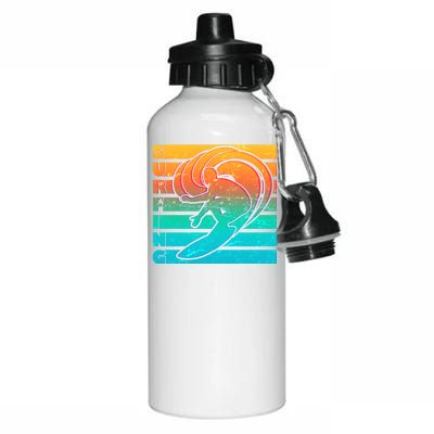 Retro Surfing Aluminum Water Bottle