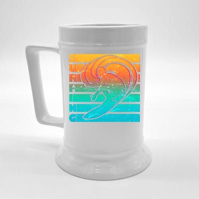 Retro Surfing Beer Stein