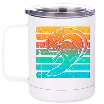 Retro Surfing 12 oz Stainless Steel Tumbler Cup