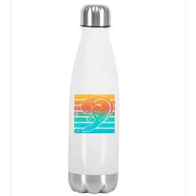 Retro Surfing Stainless Steel Insulated Water Bottle