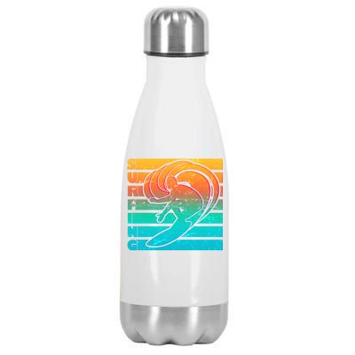 Retro Surfing Stainless Steel Insulated Water Bottle