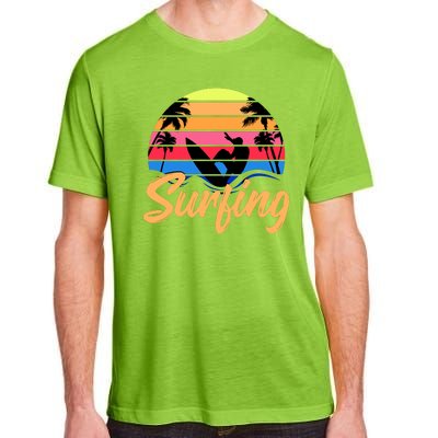 Retro Surfing Logo Adult ChromaSoft Performance T-Shirt