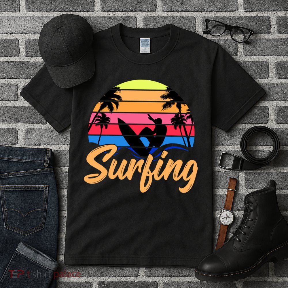 Retro Surfing Logo Tall T-Shirt
