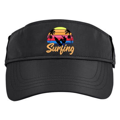 Retro Surfing Logo Adult Drive Performance Visor