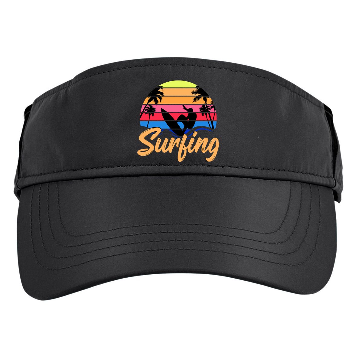 Retro Surfing Logo Adult Drive Performance Visor