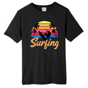 Retro Surfing Logo Tall Fusion ChromaSoft Performance T-Shirt