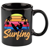 Retro Surfing Logo 11oz C Handle Ceramic Mug