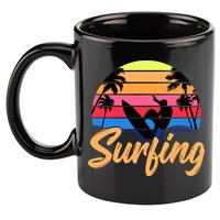 Retro Surfing Logo 11oz C Handle Ceramic Mug