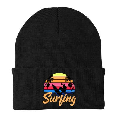 Retro Surfing Logo Knit Cap Winter Beanie